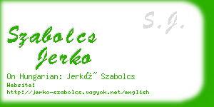 szabolcs jerko business card